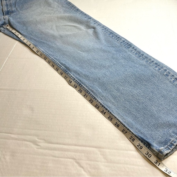 Men Vintage Nautica 36x32 Easy Fit Distressed Blue Jeans - Picture 13 of 16